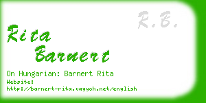 rita barnert business card